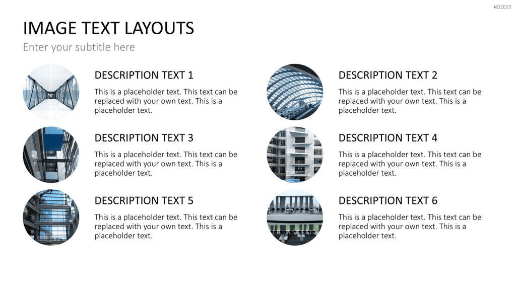 Bilder und Text Layouts PowerPoint-Vorlage