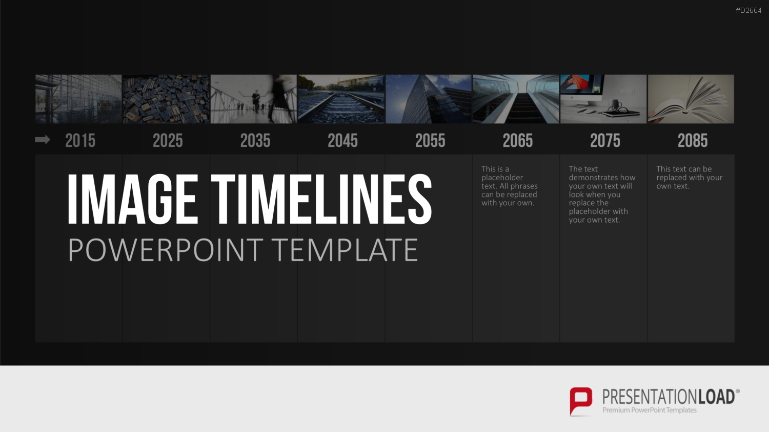 Zeitstrahl mit Bildern (Timelines) PowerPoint-Vorlage