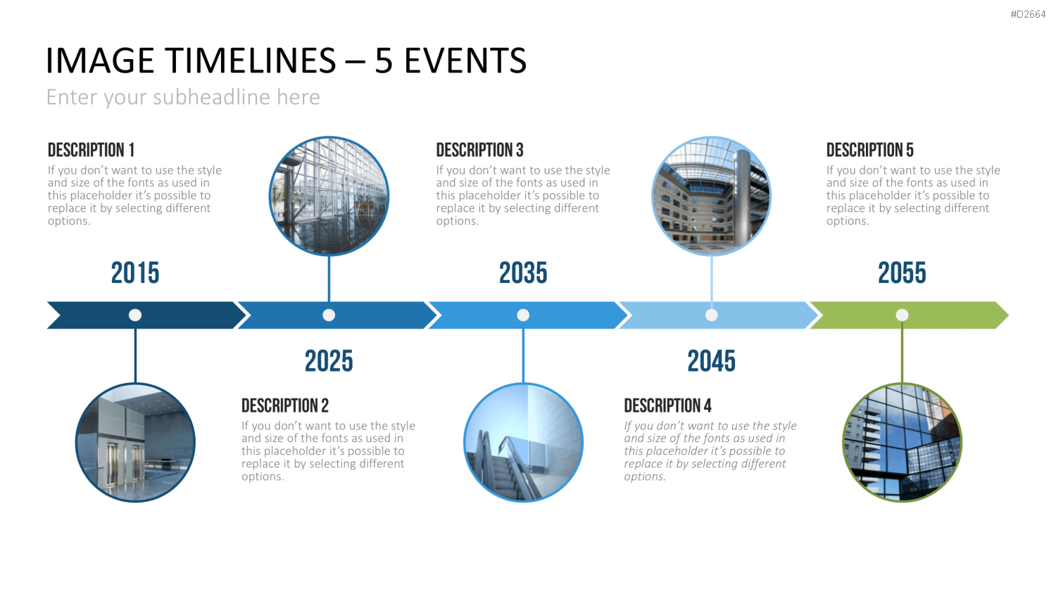 Zeitstrahl mit Bildern (Timelines) PowerPoint-Vorlage