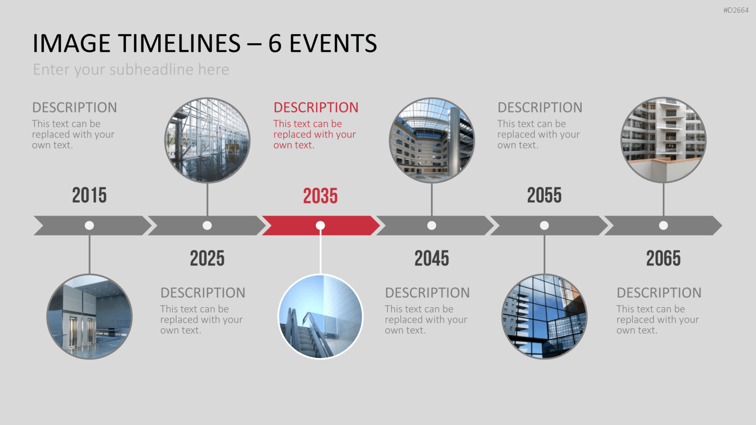 Zeitstrahl mit Bildern (Timelines) PowerPoint-Vorlage