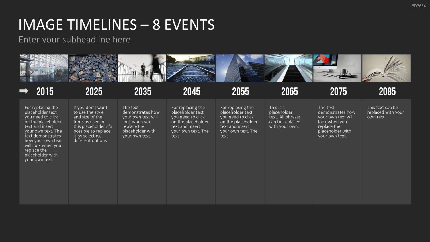 Zeitstrahl mit Bildern (Timelines) PowerPoint-Vorlage