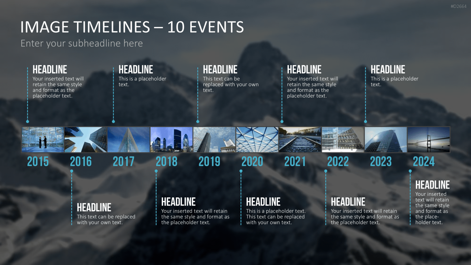 Zeitstrahl mit Bildern (Timelines) PowerPoint-Vorlage