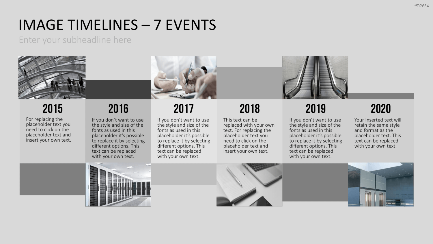Zeitstrahl mit Bildern (Timelines) PowerPoint-Vorlage