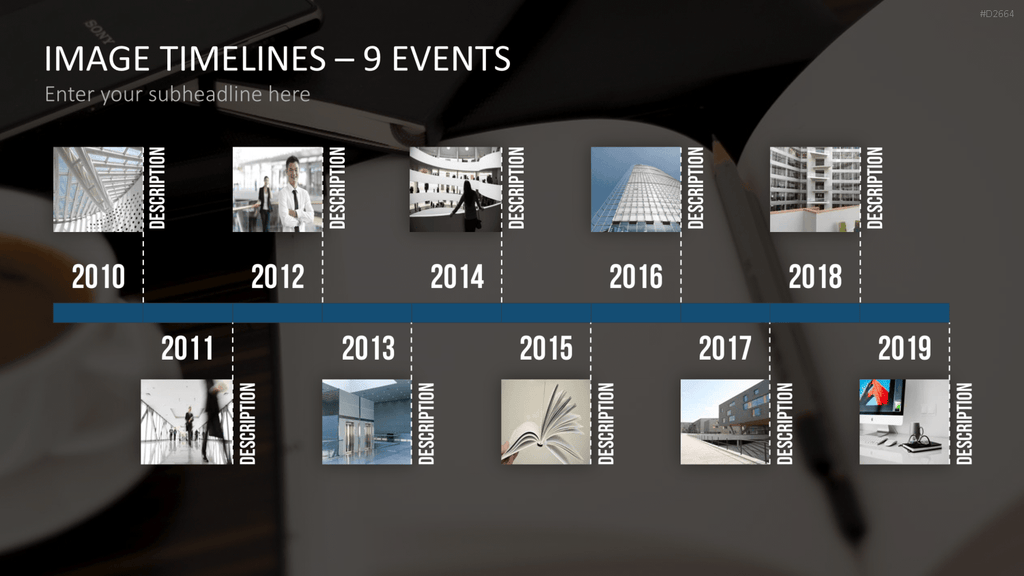 Zeitstrahl mit Bildern (Timelines) PowerPoint-Vorlage