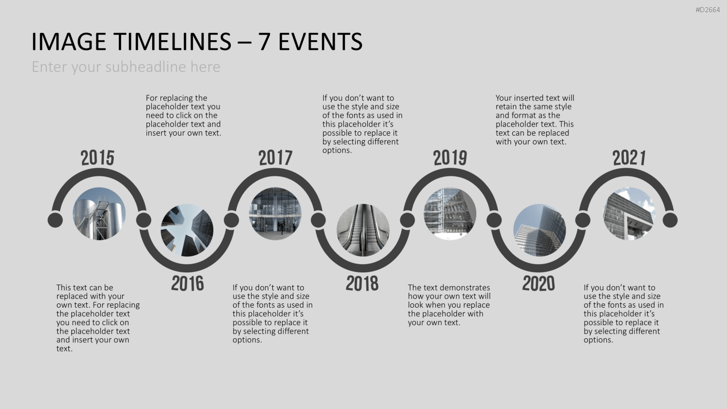 Zeitstrahl mit Bildern (Timelines) PowerPoint-Vorlage