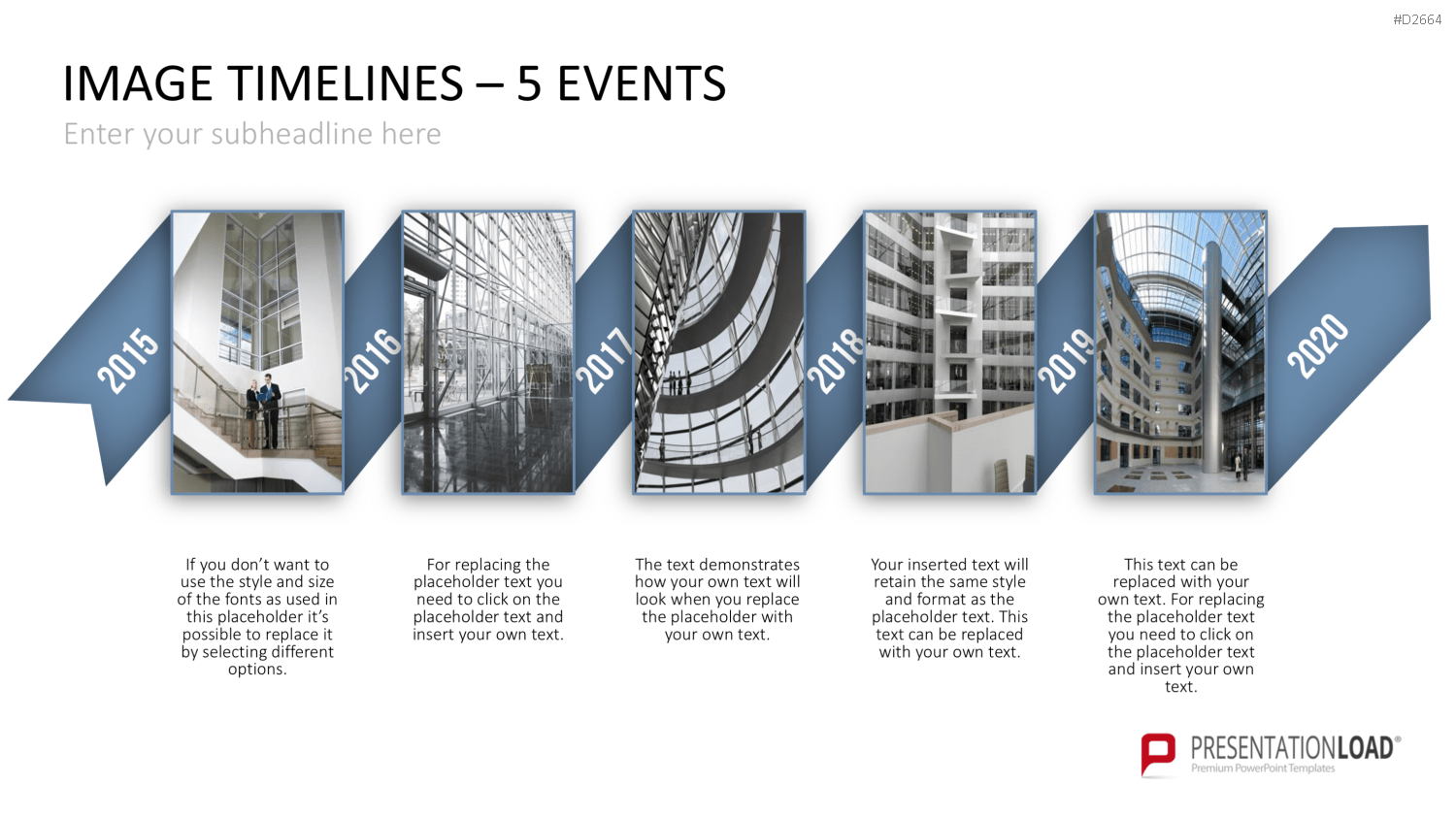 Zeitstrahl mit Bildern (Timelines) PowerPoint-Vorlage