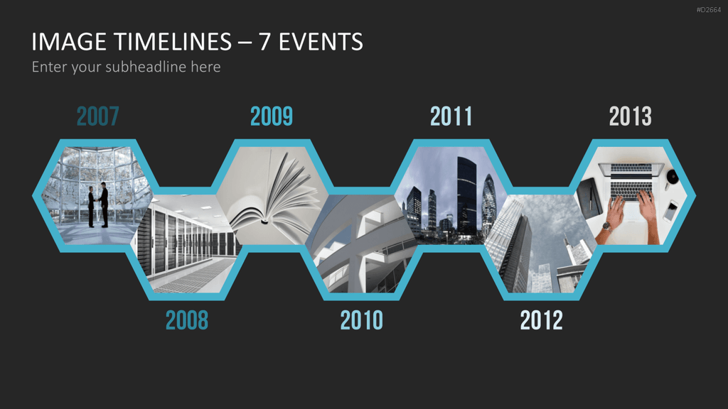 Zeitstrahl mit Bildern (Timelines) PowerPoint-Vorlage