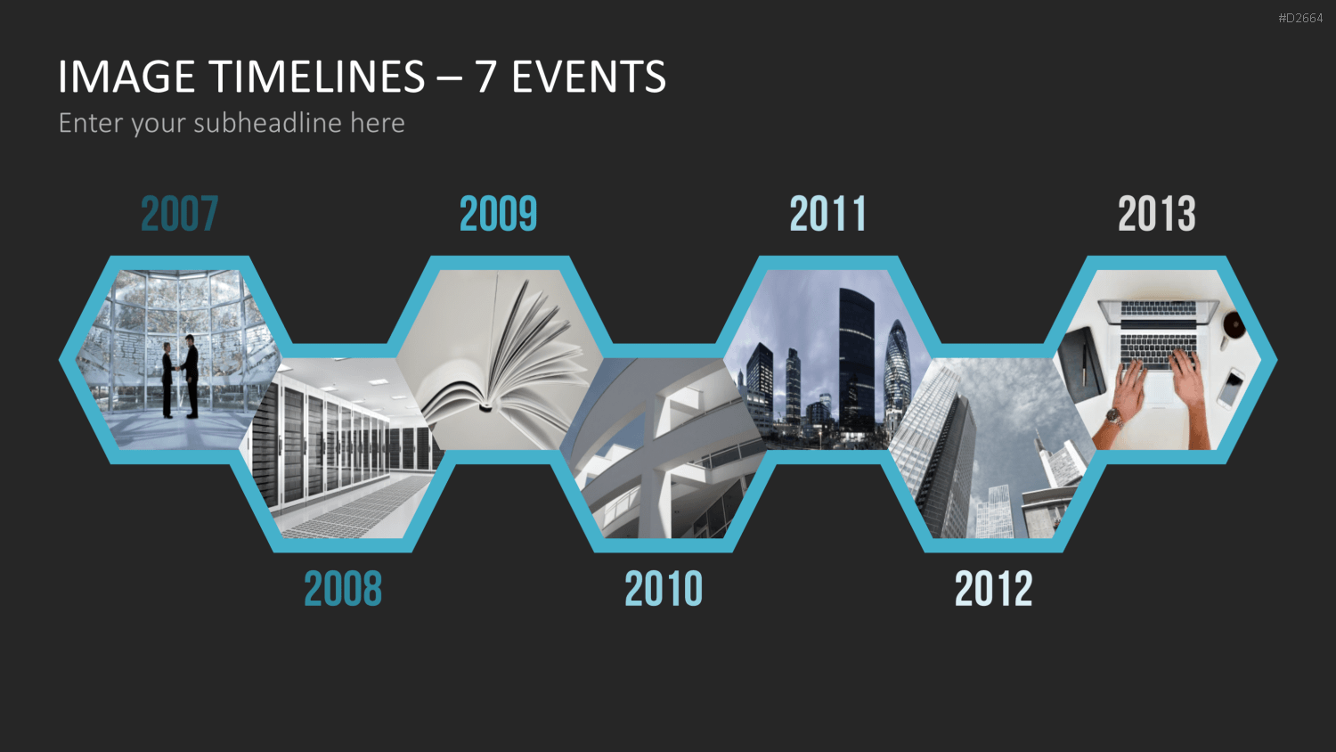 Zeitstrahl mit Bildern (Timelines) PowerPoint-Vorlage
