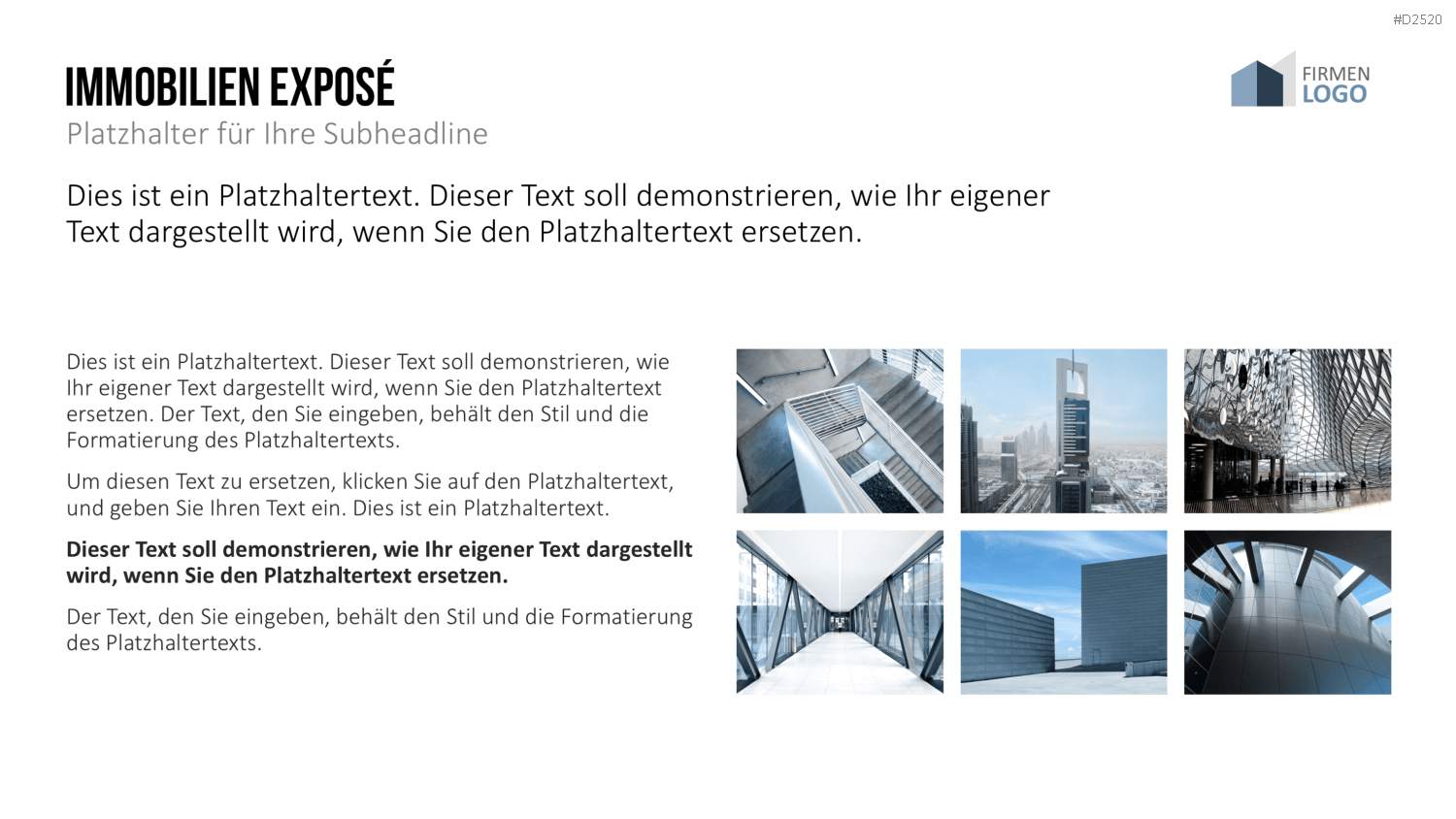 Immobilien Exposé Vorlagen PowerPoint-Vorlage