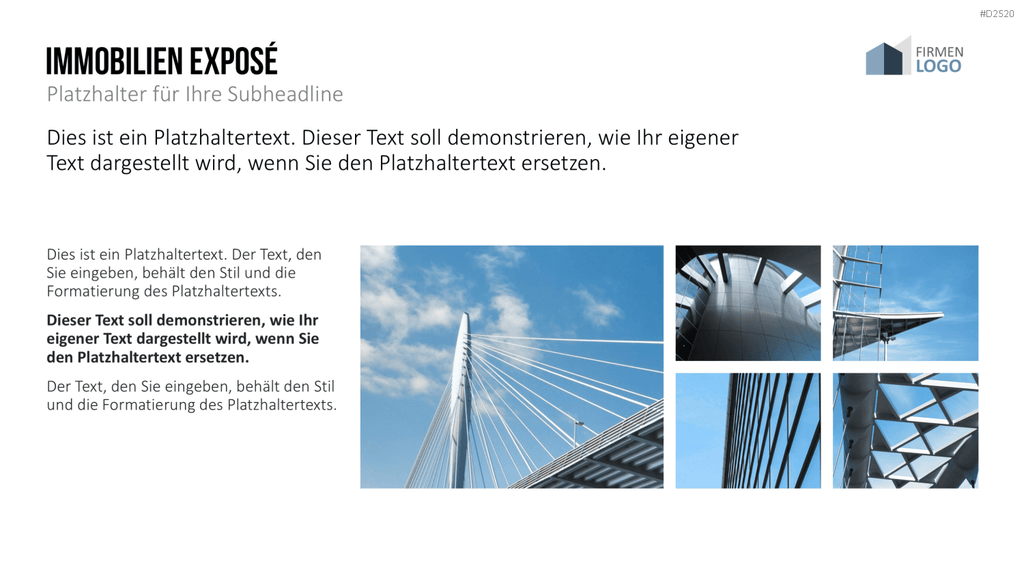 Immobilien Exposé Vorlagen PowerPoint-Vorlage