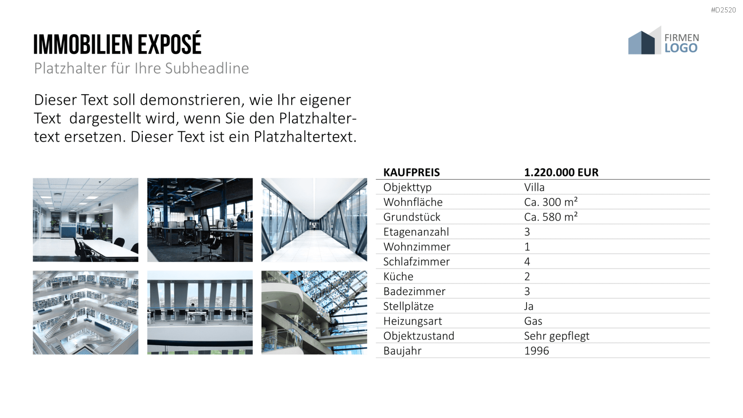 Immobilien Exposé Vorlagen PowerPoint-Vorlage