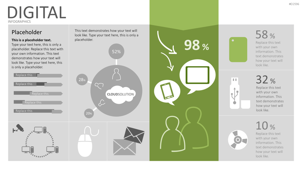 Infografiken 2 PowerPoint-Vorlage