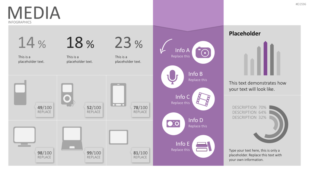 Infografiken 2 PowerPoint-Vorlage