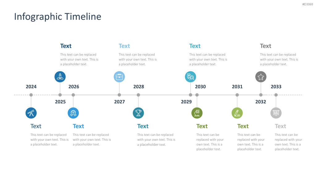 Infografik Timelines PowerPoint-Vorlage