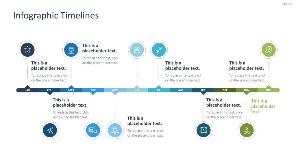Infografik Timelines PowerPoint-Vorlage