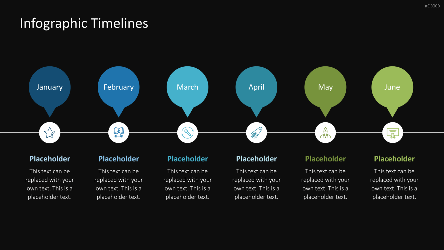 Infografik Timelines PowerPoint-Vorlage