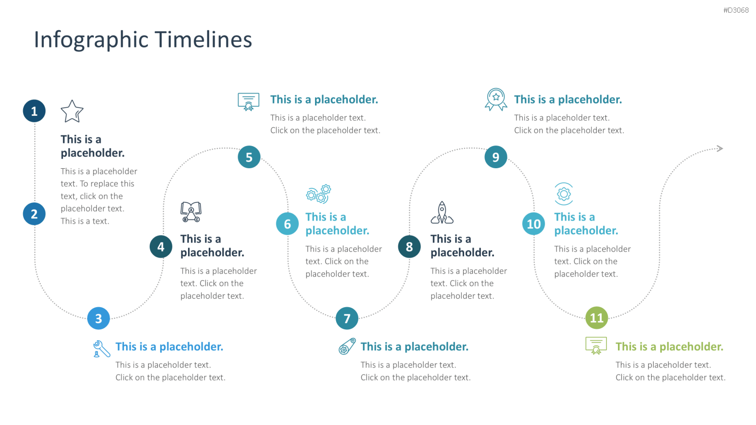 Infografik Timelines PowerPoint-Vorlage