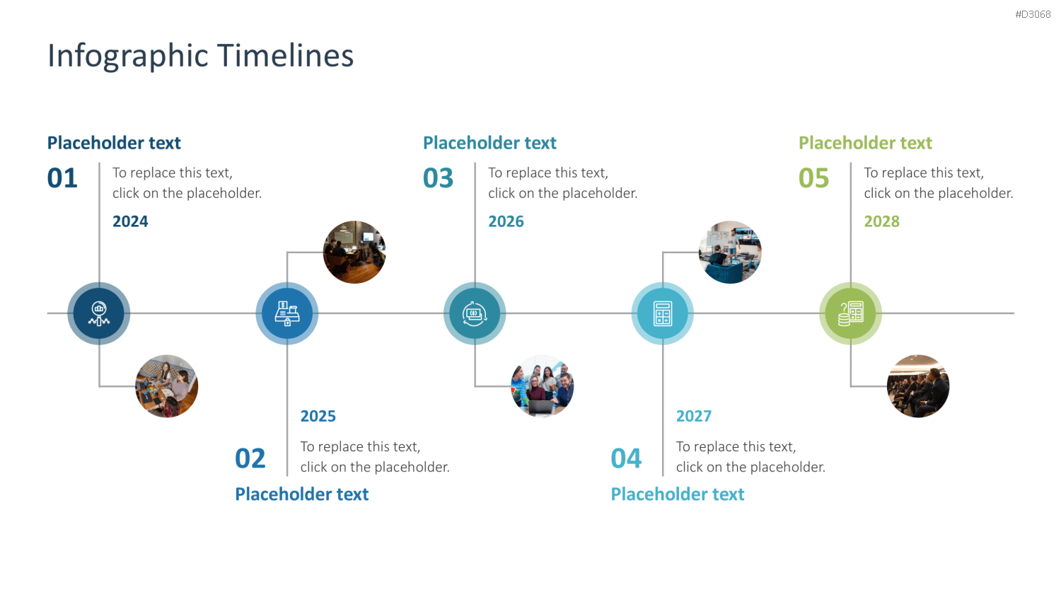 Infografik Timelines PowerPoint-Vorlage