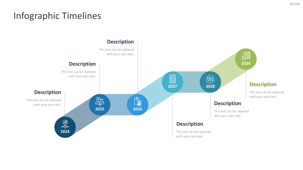 Infografik Timelines PowerPoint-Vorlage