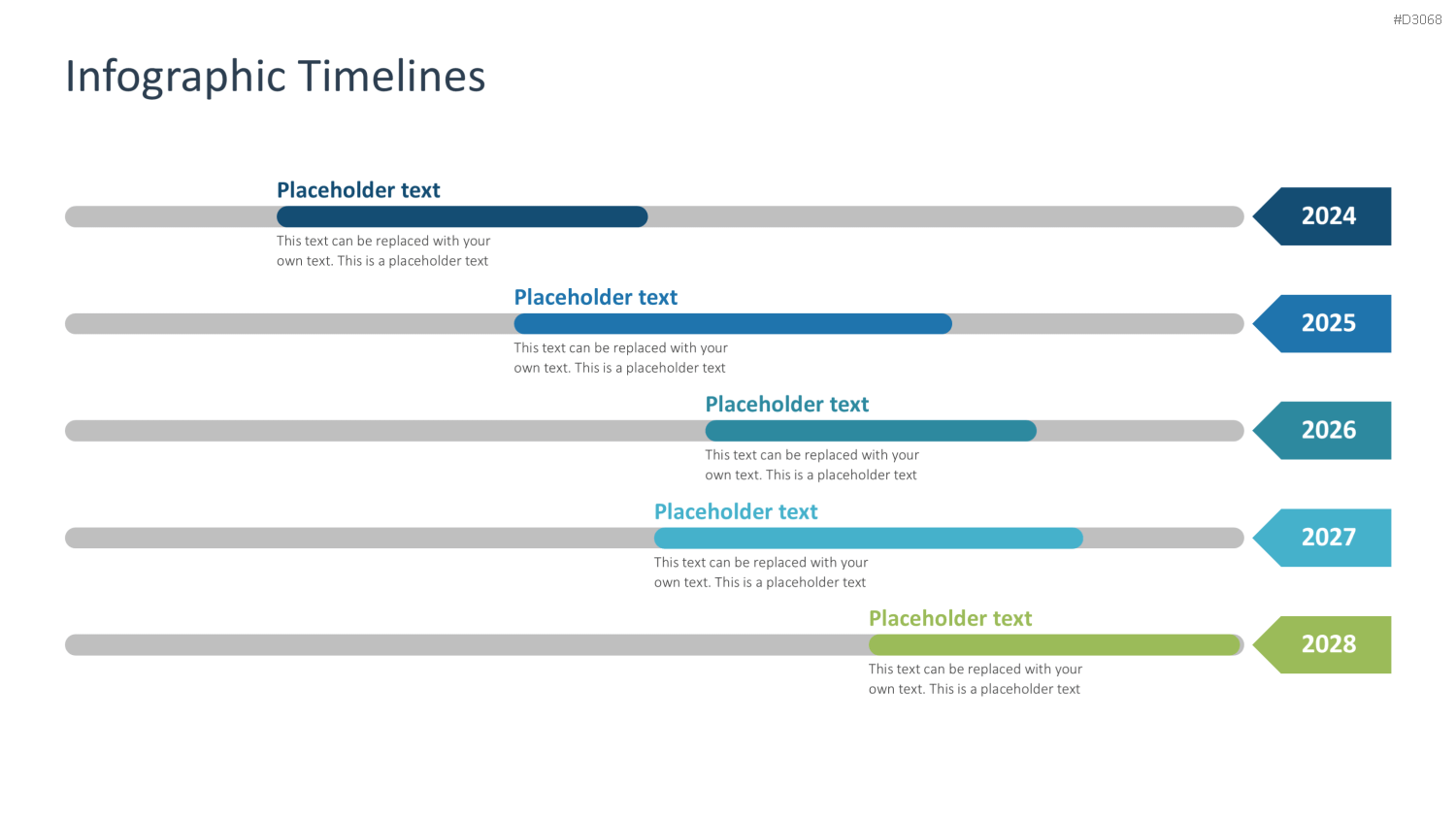 Infografik Timelines PowerPoint-Vorlage