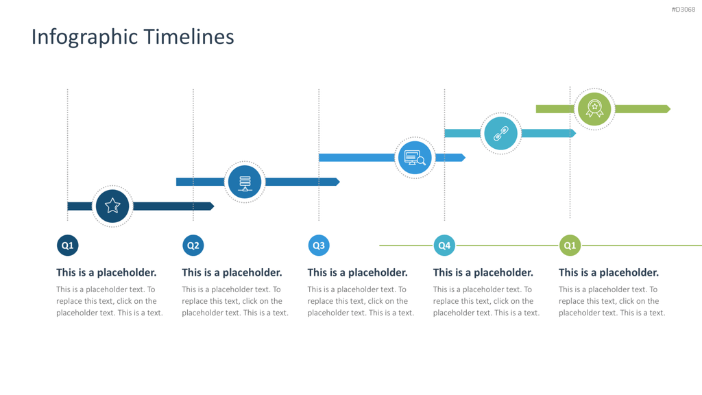 Infografik Timelines PowerPoint-Vorlage