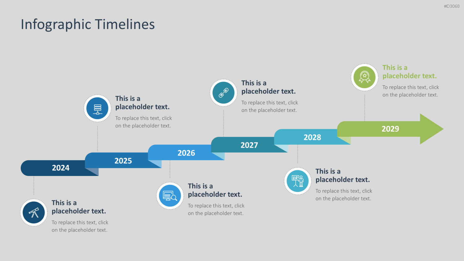 Infografik Timelines PowerPoint-Vorlage