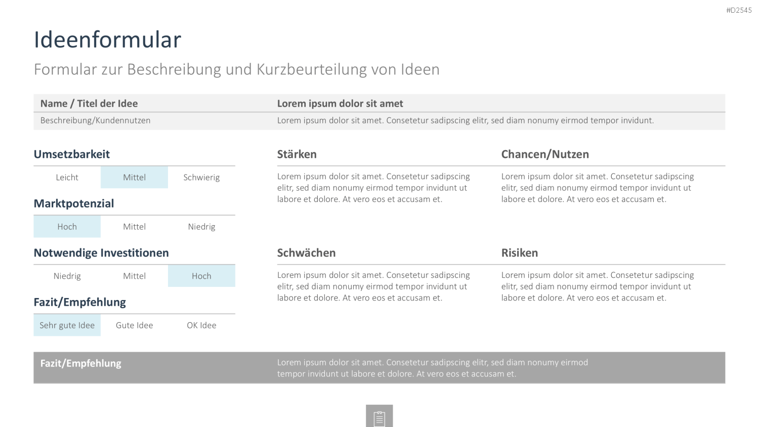 Innovationsmanagement-Toolbox PowerPoint-Vorlage