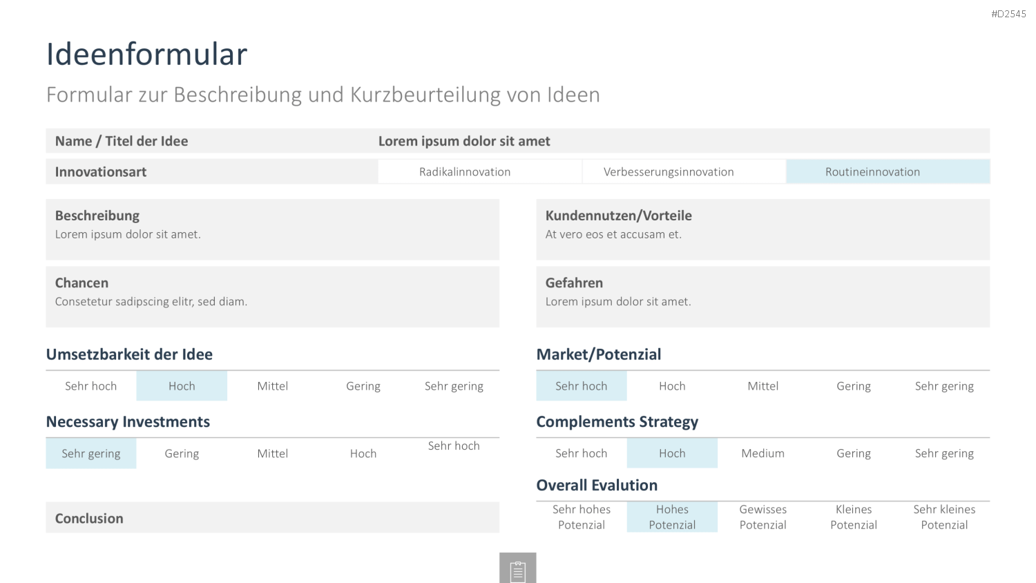 Innovationsmanagement-Toolbox PowerPoint-Vorlage