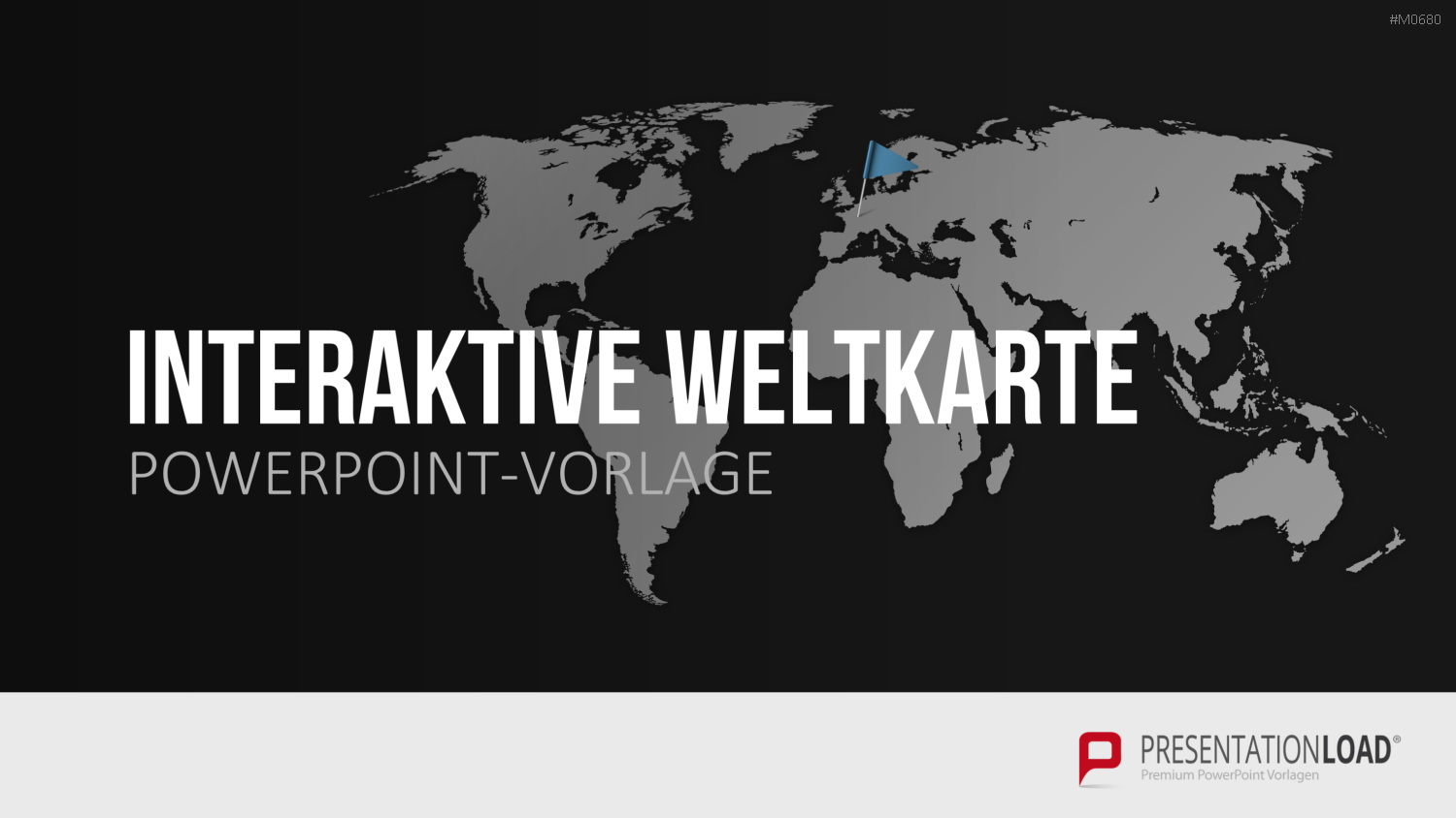 Interaktive Weltkarte PowerPoint-Vorlage