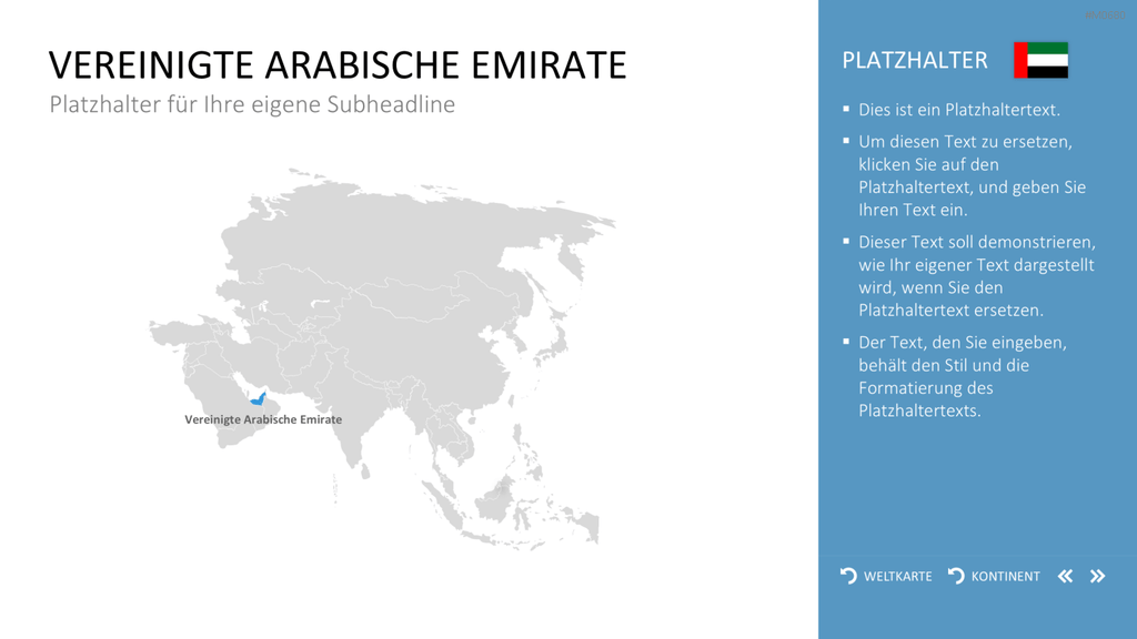 Interaktive Weltkarte PowerPoint-Vorlage