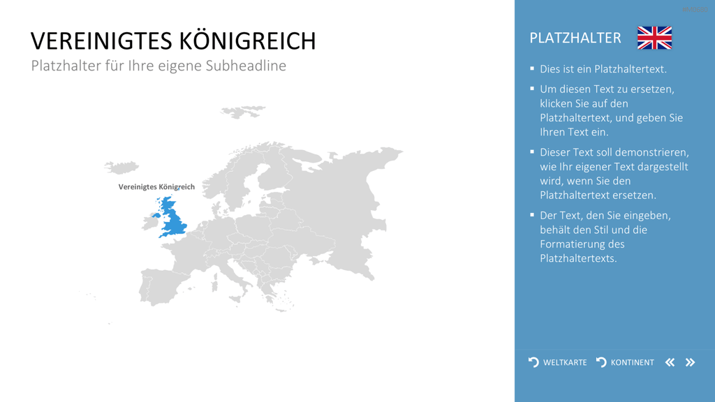 Interaktive Weltkarte PowerPoint-Vorlage