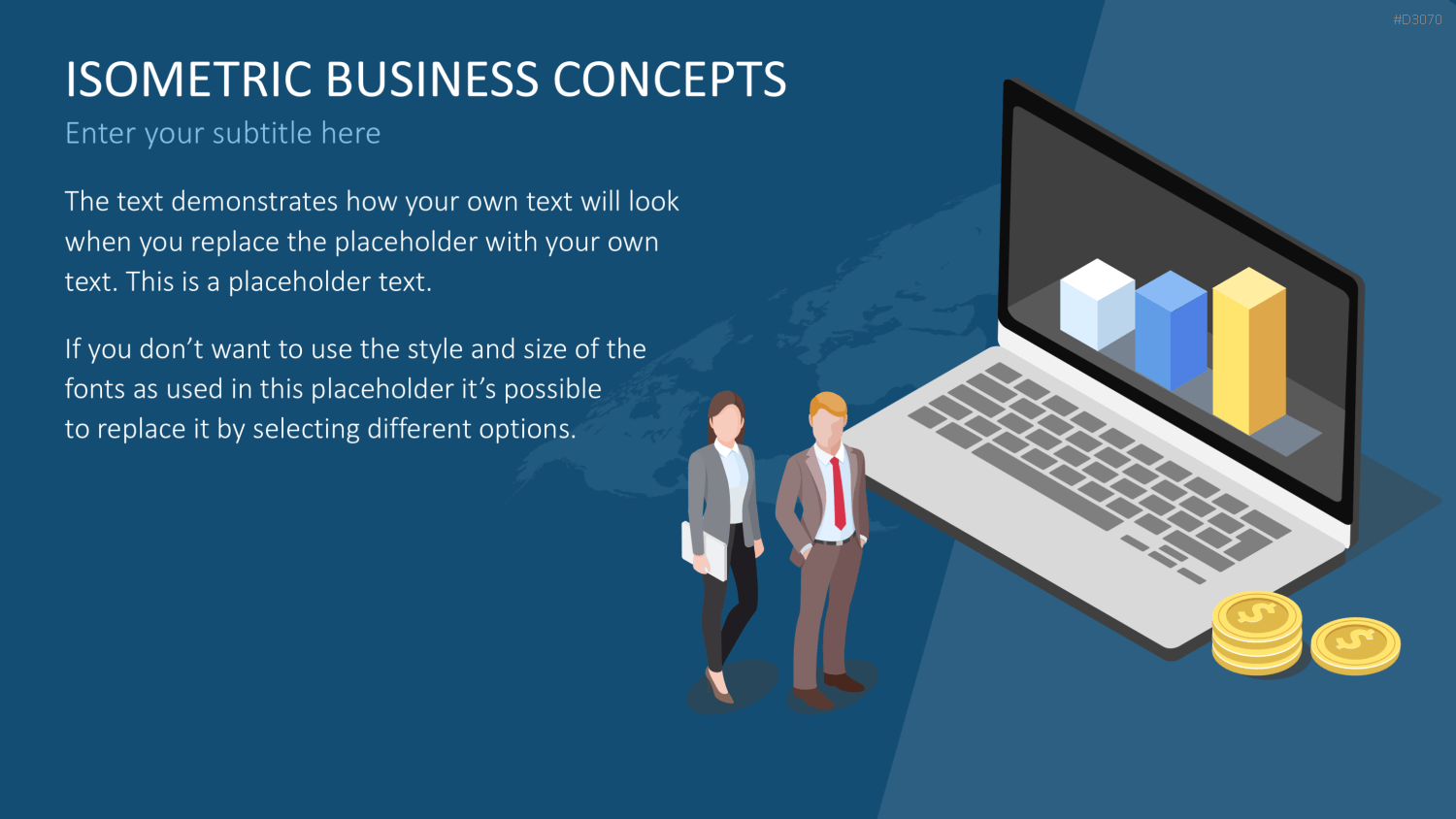 Isometrische Business-Grafiken PowerPoint-Vorlage