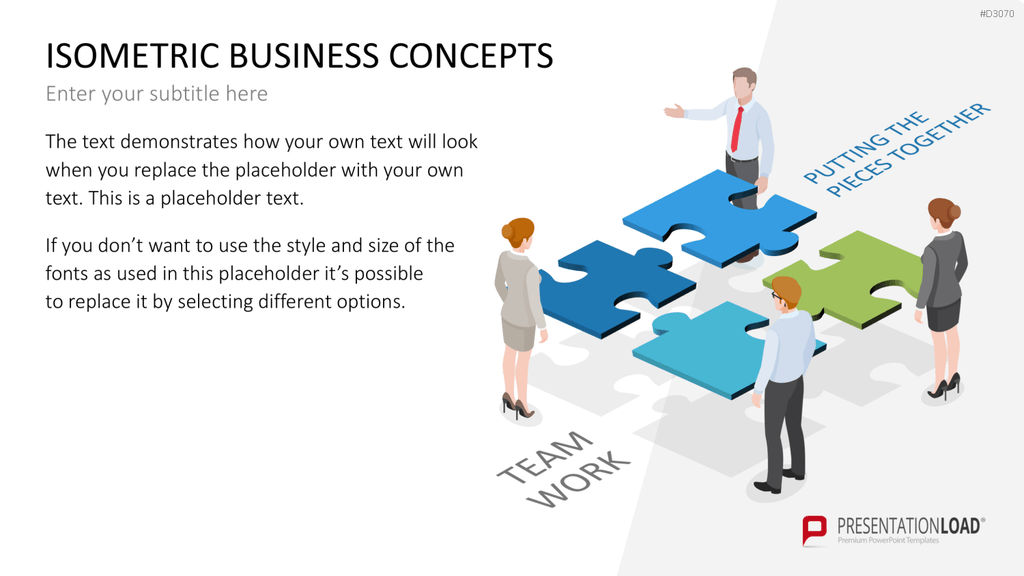 Isometrische Business-Grafiken PowerPoint-Vorlage