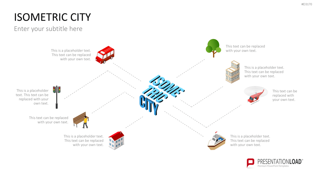 Isometric City PowerPoint-Vorlage