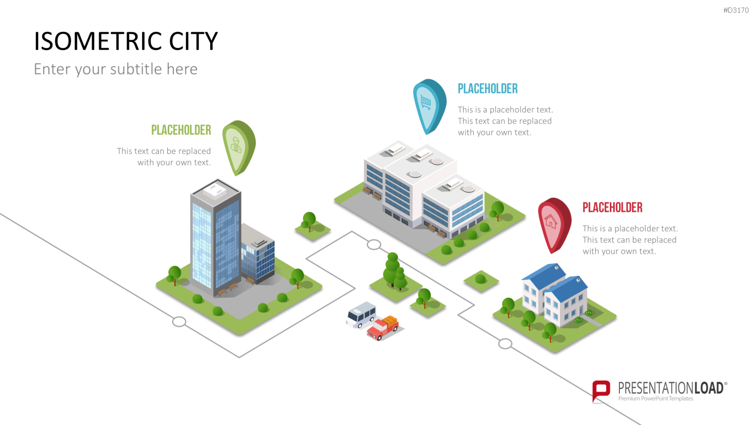 Isometric City PowerPoint-Vorlage