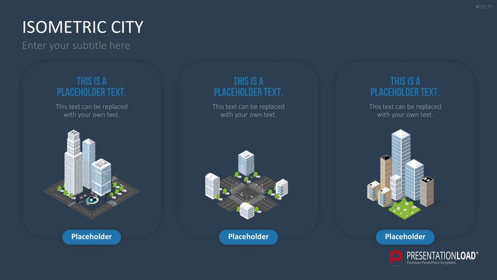 Isometric City PowerPoint-Vorlage