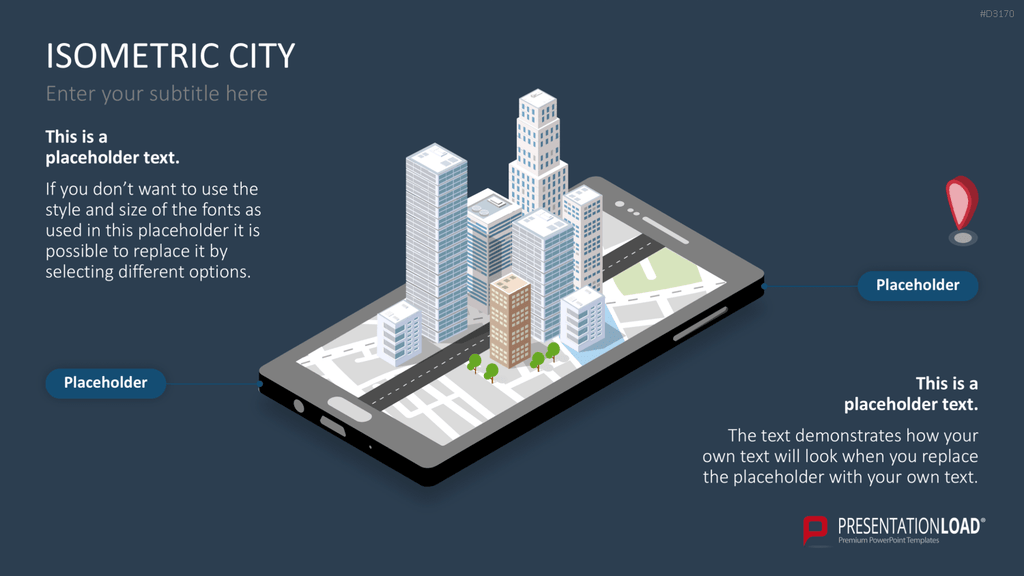 Isometric City PowerPoint-Vorlage