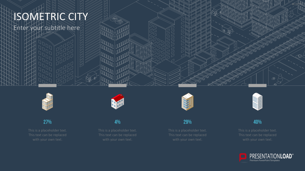 Isometric City PowerPoint-Vorlage