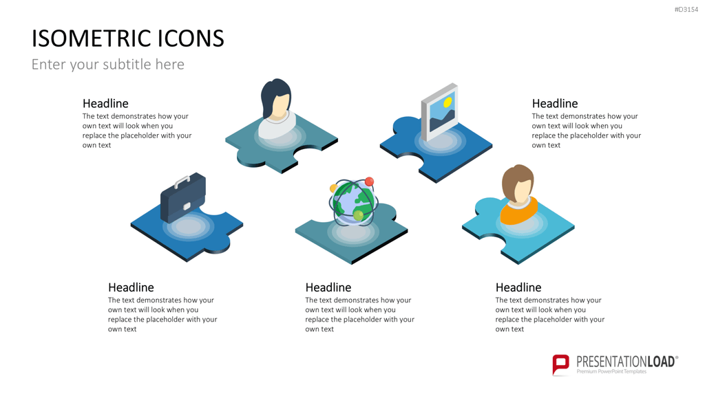 Isometric Icons PowerPoint-Vorlage