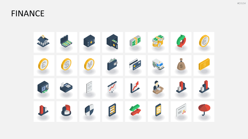 Isometric Icons PowerPoint-Vorlage