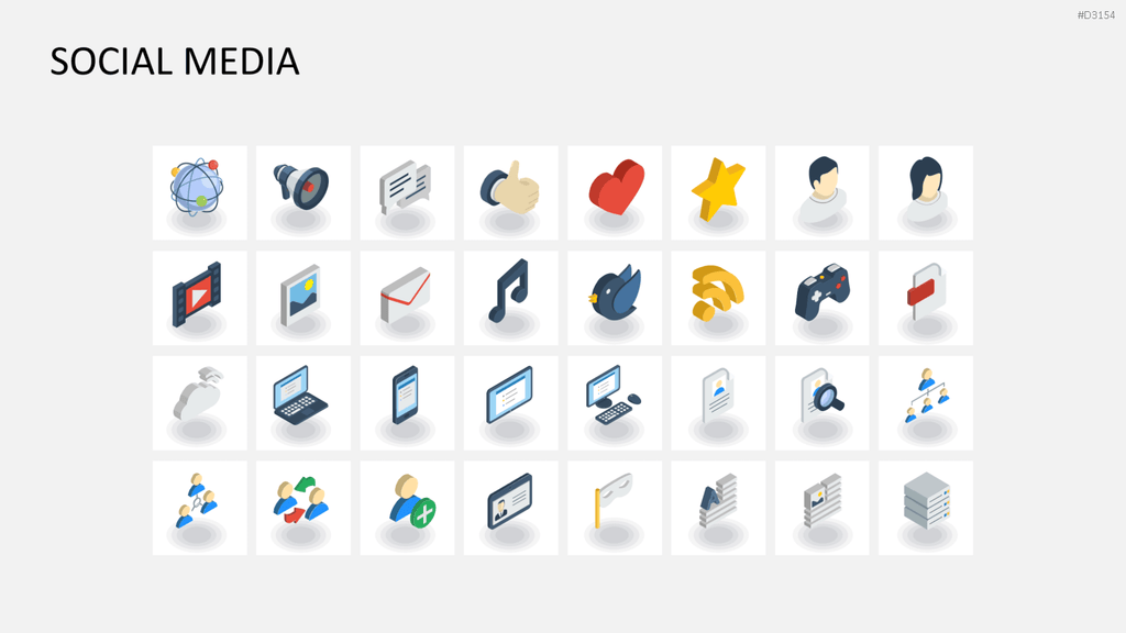 Isometric Icons PowerPoint-Vorlage