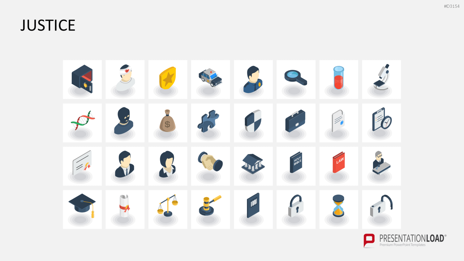 Isometric Icons PowerPoint-Vorlage