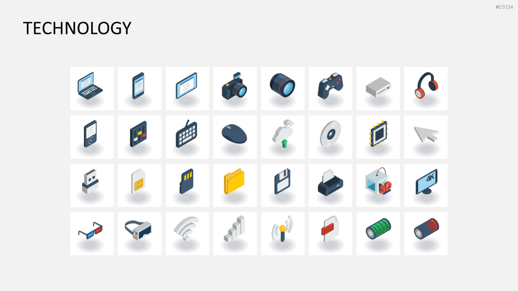 Isometric Icons PowerPoint-Vorlage