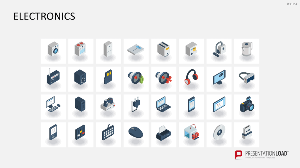 Isometric Icons PowerPoint-Vorlage