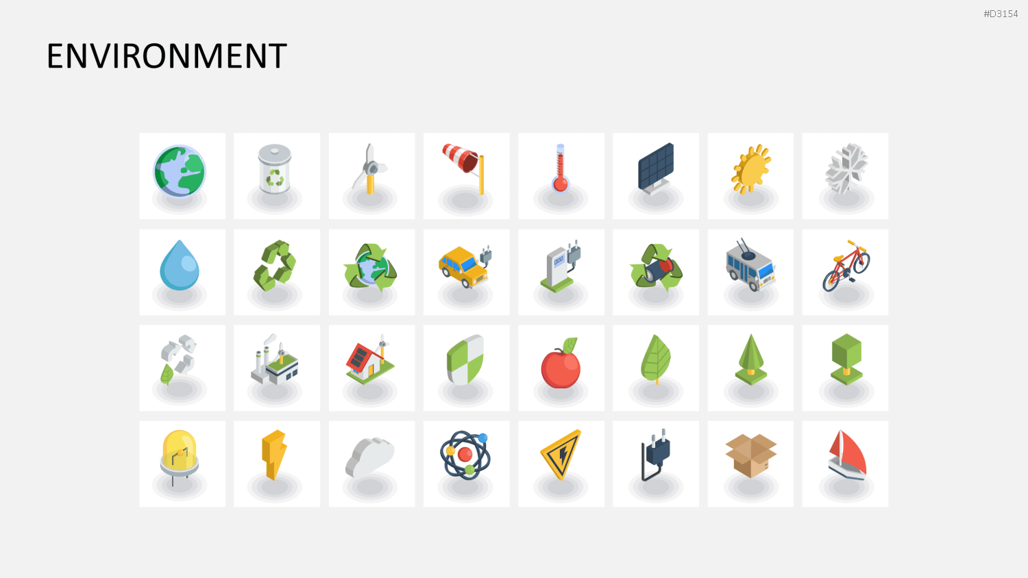 Isometric Icons PowerPoint-Vorlage
