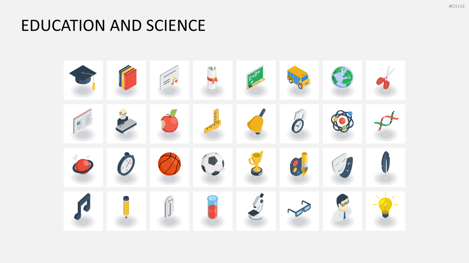Isometric Icons PowerPoint-Vorlage