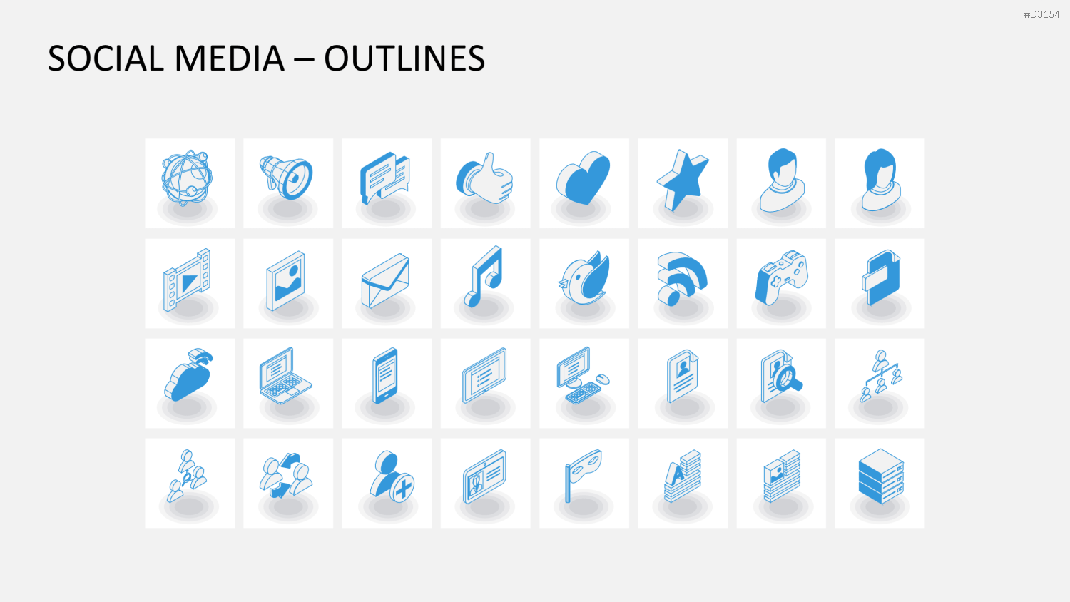 Isometric Icons PowerPoint-Vorlage