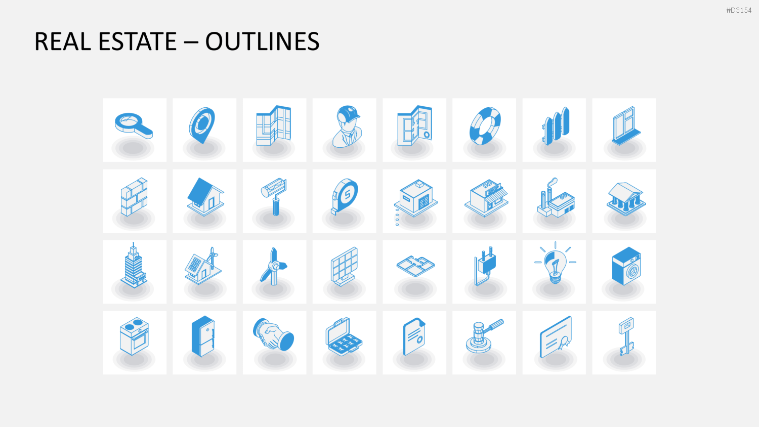 Isometric Icons PowerPoint-Vorlage