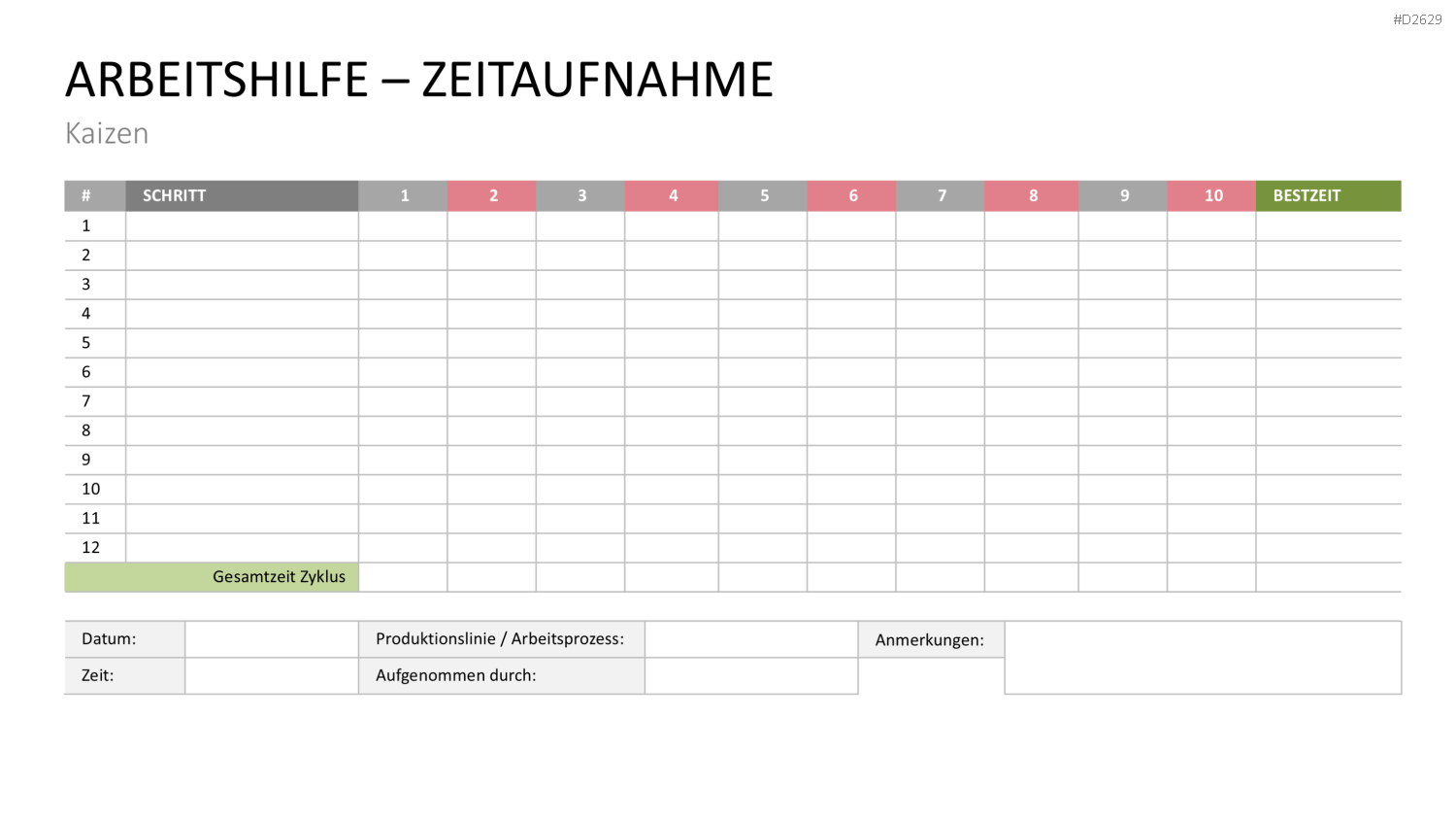 Kaizen PowerPoint-Vorlage