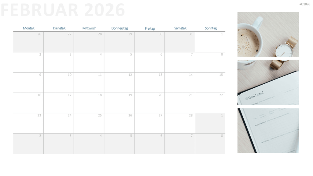 Kalender 2026 PowerPoint-Vorlage